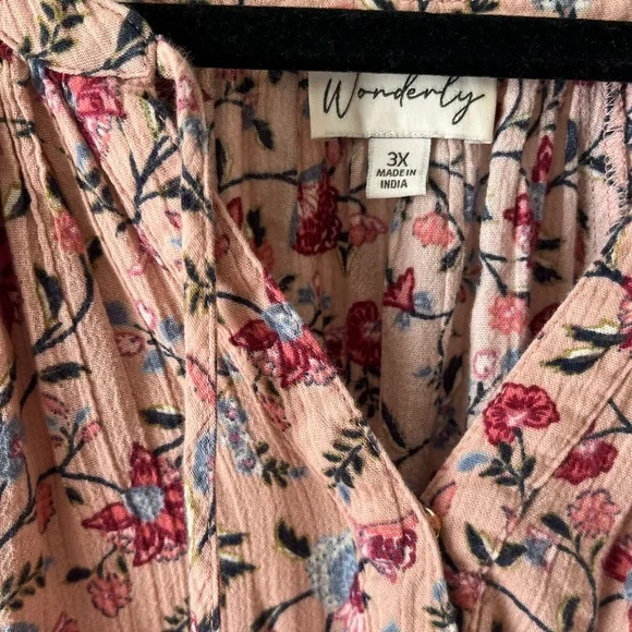 Wonderly Pink Floral Midi Dress - Picture 2 of 5